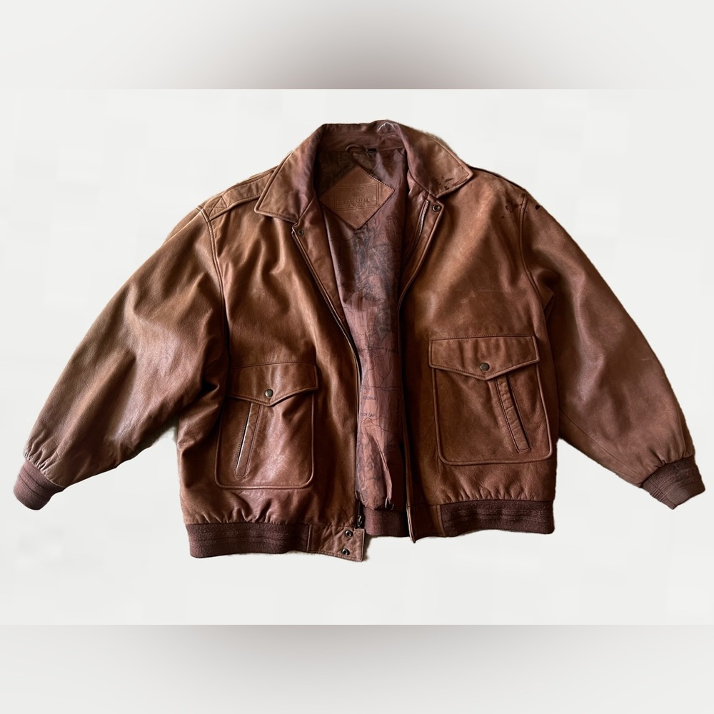 Roundtree & Yorke Brown Leather Jacket